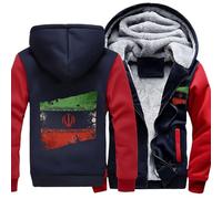 Felpa Casual Con Zip L'Iran Bandiera Nazionale Giacca In Pile Felpa Top Unisex Per Uomo E Donna E Felpe Stile Classico Del Regno Unito Felpe Da Lavoro