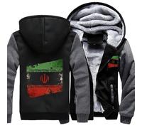 Felpa Casual Con Zip L'Iran Bandiera Nazionale Giacca In Pile Felpa Top Unisex Per Uomo E Donna E Felpe Stile Classico Del Regno Unito Felpe Da Lavoro