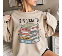 Felpa casual da donna con scollo a equipaggio, maniche lunghe, stampa a lettere, top a maniche lunghe, per laurea, insegnante, ritorno a scuola, autunno L,M,S,XL,XSTessuto