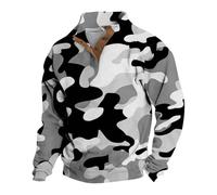 Felpa casual in pile da uomo 2025 felpa a maniche lunghe autunno da uomo con stampa 3D felpa top felpa all'aperto per allenamento vacanza, F, L