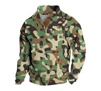 Felpa casual in pile da uomo 2025 felpa a maniche lunghe autunno da uomo con stampa 3D felpa top felpa all'aperto per allenamento vacanza, B, L