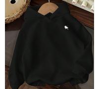 Felpa casual minimalista per ragazze adolescenti, con ricamo di cavallo, morbida e calda, adatta per autunno/inverno, per uso quotidiano, uscite, sport, campus, vacanze 14Y,13Y,16Y,15YAnimale,Ritratto