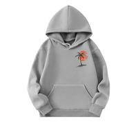 Felpa Casual per Bambini Ragazzi Ragazza Natale Pullover Tops Crewneck Maglione Cotone con Cappuccio Felpe Foderate in Pile Maglia Comoda e Calda Bambina 1-7 Anni