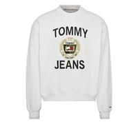 Felpa Casual Tommy Jeans Logo Cotone Bianco