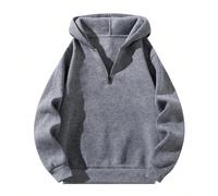 Felpa casual versatile con chiusura lampo a metà, di colore unito, adatta per ragazzi tra i 10 e i 12 anni 8Y,10Y,14Y,12Y,13Y,16Y,15YColore unicoPoliestere