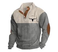 Felpa Catarifrangente Uomo Uomo Saldi Marrone Bordeaux Grigie Lacci Camicia Foderata Strappata Il Tasca Griffate col Pietre Ricamato Spalline Smanicati Termiche Running