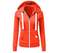Felpa Cerniera Donna, Felpa da Donna con Cappuccio Stampa di Lettere Hoodie Hip Hop a Maniche Lunghe Athletic Interlock Zip Moda Casual Felpa Streetwear Donna per La Vita Quotidiana E Lo Sport