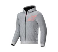 Felpa CHROME V2 SPORT Grigio Rosso Fluo ALPINESTARS - UE: L
