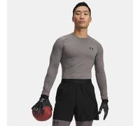 Felpa ColdGear® Fitted da uomo Charcoal Light Heather / Nero XXL