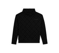Felpa comfort fit fantasia all-over con fondo sovrapposto