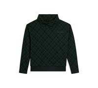 Felpa comfort fit fantasia all-over con fondo sovrapposto