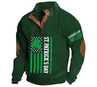 Felpa con Bottoni a metà, Cerniera a Un Quarto, Casual, a Maniche Lunghe, Morbida e Traspirante, per Il Comfort Quotidiano.#G