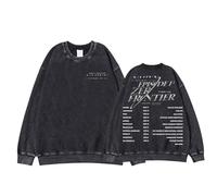 Felpa con Cappuccio 1ST World Tour 'Episode 1: Zero Frontier' 2026 Felpa Unisex in Cotone Lavato Vintage(B Washed- Fleece,L)