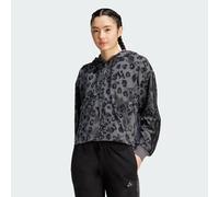 Felpa con cappuccio a 3 strisce in French Terry con stampa animalier e zip intera. Multicolor / Grey Five L