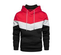 Felpa con cappuccio a blocchi di colore da uomo Felpa con cappuccio pullover casual da uomo Felpa con cappuccio a maniche lunghe sportiva con patchwork con tasca a blocchi di colore da uomo Pullover