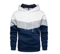 Felpa con cappuccio a blocchi di colore da uomo Felpa con cappuccio pullover casual da uomo Felpa con cappuccio a maniche lunghe sportiva con patchwork con tasca a blocchi di colore da uomo Pullover