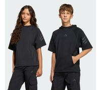 FELPA CON CAPPUCCIO A MANICA CORTA Future Icons 3 Stripes Black / Black 13-14A