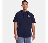 Felpa con cappuccio a maniche corte Under Armour Rival Terry da uomo Midnight Blu Marino / Onyx Bianco S