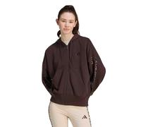 Felpa con cappuccio a maniche lunghe con stampa leopardata Essentials Marrone L Tinta unita