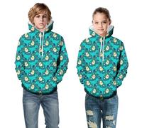 Felpa con Cappuccio a Maniche Lunghe per Ragazzi,Felpa Cerniera Felpe Casual E Comode Tasche Sweatshirt Calda Sportswear Solid Color/Print Bambini attività Sportive