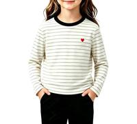 Felpa con cappuccio a righe per ragazze,Maglione casual misto cotone | Comodo capispalla per bambini | Ideale per le giornate attive del parco giochi scolastico | Il morbido tessuto traspirante