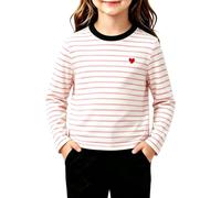Felpa con cappuccio a righe per ragazze,Maglione casual misto cotone | Comodo capispalla per bambini | Ideale per le giornate attive del parco giochi scolastico | Il morbido tessuto traspirante