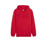 A.C. Milan - Felpa con Cappuccio FtblESS, Felpa con Logo Puma, Prodotto Ufficiale, Adulto, Rosso, S