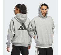 Felpa con cappuccio adidas Basketball Fleece (Neutral) Medium Grey Heather 3XL
