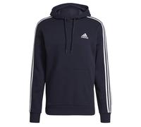 adidas Uomo Essentials Fleece 3-Stripes Hoodie, Legend Ink / White, M