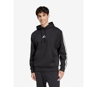 Felpa con cappuccio adidas Essentials Fleece 3S nero puro bianco - M