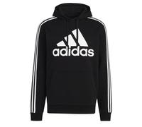 adidas Essentials Fleece 3-Stripes Logo Hoodie, Felpa con Cappuccio Uomo, Black/White, M