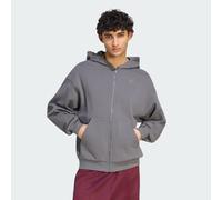 FELPA CON CAPPUCCIO ADIDAS KIT SMALL LOGO FULL-ZIP Grey Five M