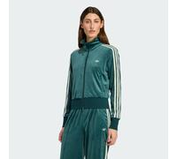 Felpa con cappuccio adidas Originals x Liberty London in velluto con logo Firebird in rilievo Aurora Ivy S