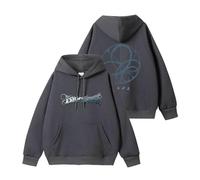 Felpa con cappuccio Ae Album Armageddon Felpa con cappuccio K-pop Support Merch Felpa con cappuccio Contton Felpa con cappuccio Star Style(B Gray,S)