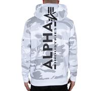 Felpa con cappuccio Alpha Industries Back Print Blanc S