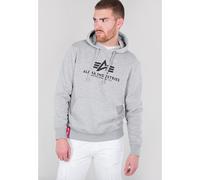 Felpa con cappuccio Alpha Industries Basic Gris M