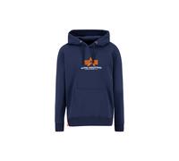 Felpa con cappuccio Alpha Industries Basic Rubber Bleu M