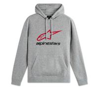 Felpa con cappuccio Alpinestars Always 3 grigio-rosso-nero L