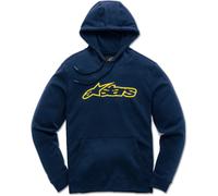 Felpa con cappuccio Alpinestars Blaze blu navy/giallo pull over -...