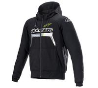Felpa con cappuccio Alpinestars Chrome Ignition moto/moto casual - nero giall...