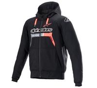 Felpa con cappuccio Alpinestars Chrome Ignition nera-rossa fluo-grigia-bianca 3XL