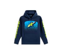 Alpinestars Obsessed, felpa con cappuccio XL male Blu Scuro/Azzurro/Verde Fluo