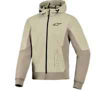 Felpa con cappuccio Alpinestars Radium Tech color sabbia, ideale per motociclisti. 2XL