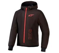 Felpa con cappuccio Alpinestars Radium Tech nera rossa brillante