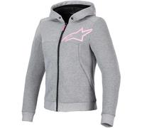 Felpa Con Cappuccio Alpinestars Stella Chrome V2 Sport Donna - Grigio melange/Ro