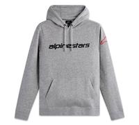Felpa con cappuccio Alpinestars Wordmark 3 grigio-rosso-nero L