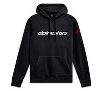Felpa con cappuccio Alpinestars Wordmark 3 nera-bianca-rossa S