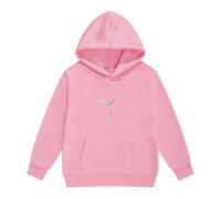 Felpa con cappuccio autunnale e ragazza, comoda ispiratrice, con cappuccio, tasca a marsupio, religiosa, minimalista, simbolo Chi-Rho, tinta unita, per chiesa, Stil-p09 Rosa, 6-7 Jahre