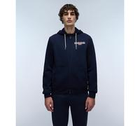 NAPAPIJRI Giacca di felpa 'B-Aylmer' blu notte / rosso scuro / bianco Uomo NAPAPIJRI S