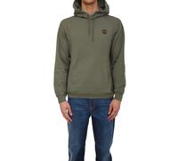 Felpa con Cappuccio Badge Napapijri in French Terry verde